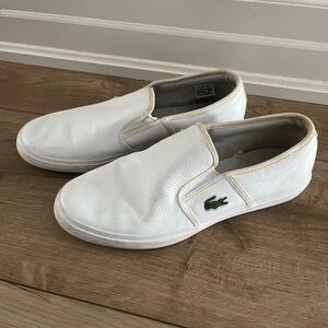 Lacoste Men's White Slip-On shoes